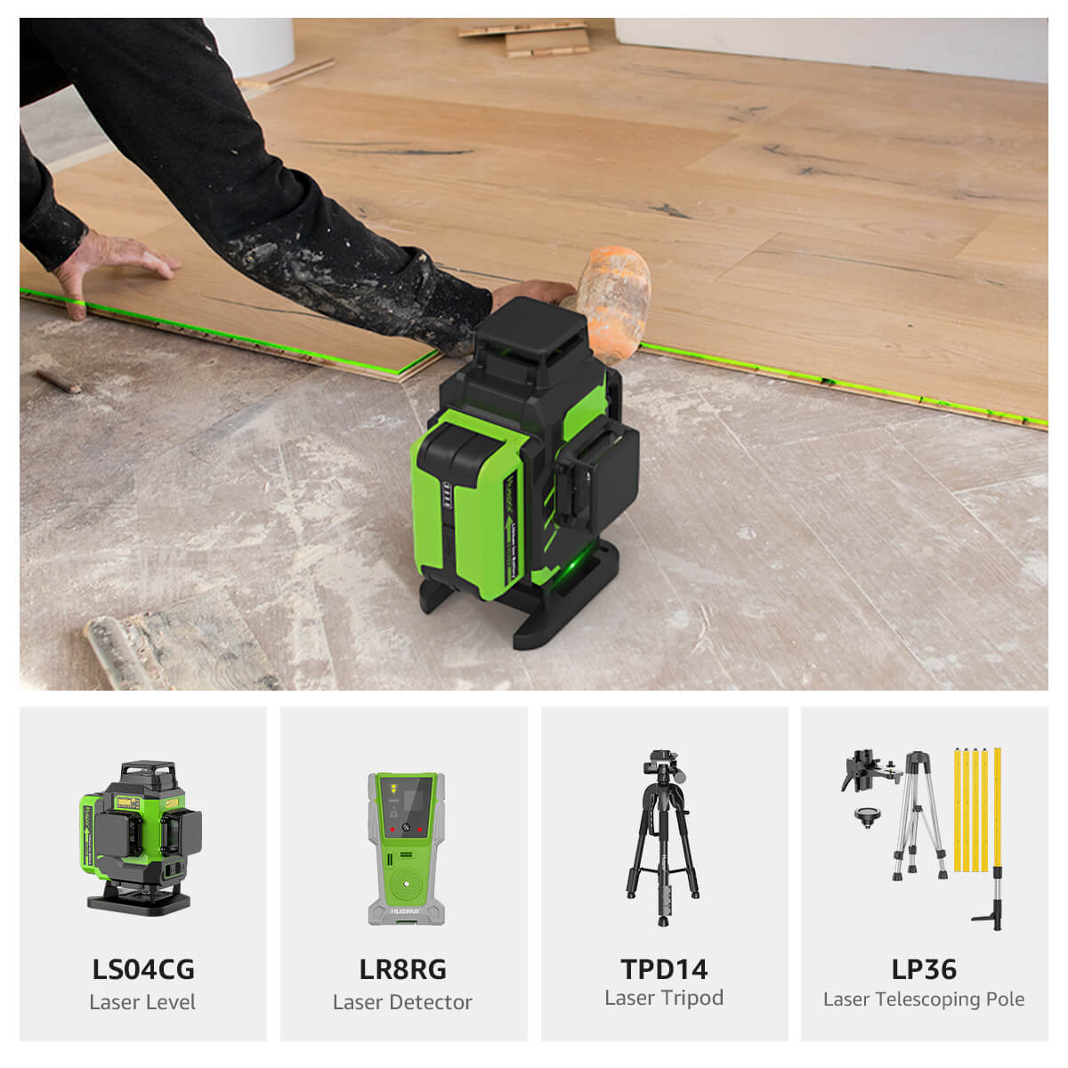 Huepar LS04CG Profi-Set