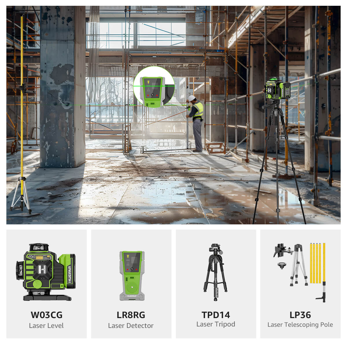 Huepar W03CG Profi-Set