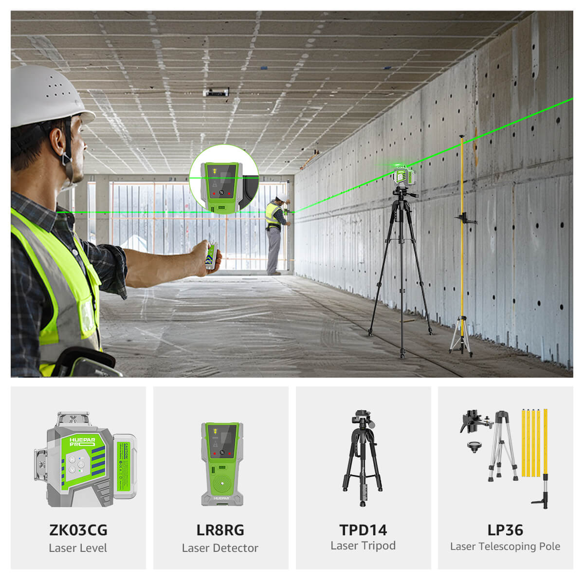 Huepar ZK03CG Profi-Set