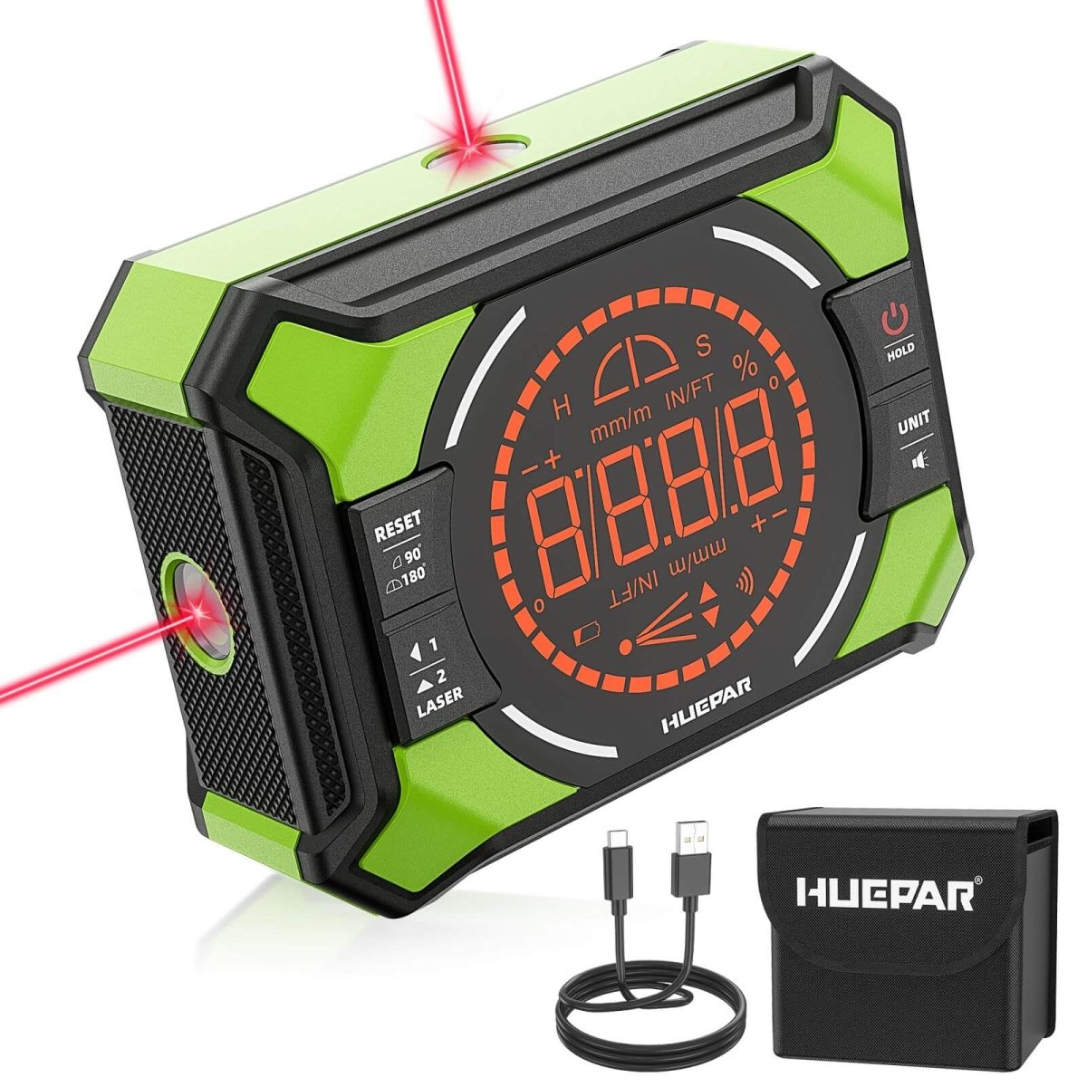 Huepar AG2L - Laser Level with Digital Angle Gauge - HUEPAR DE