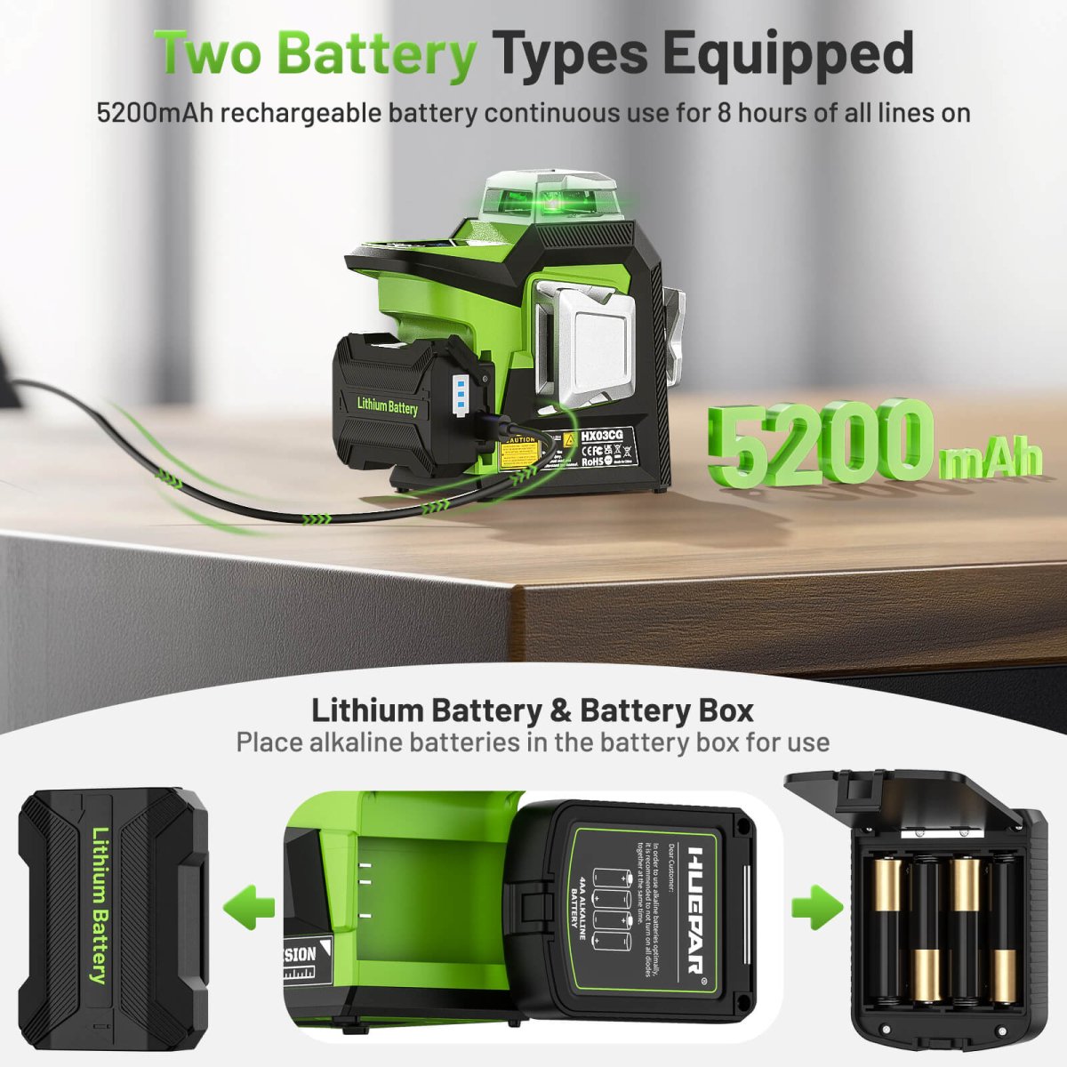 Huepar HX03CG Laserniveau - HUEPAR DE