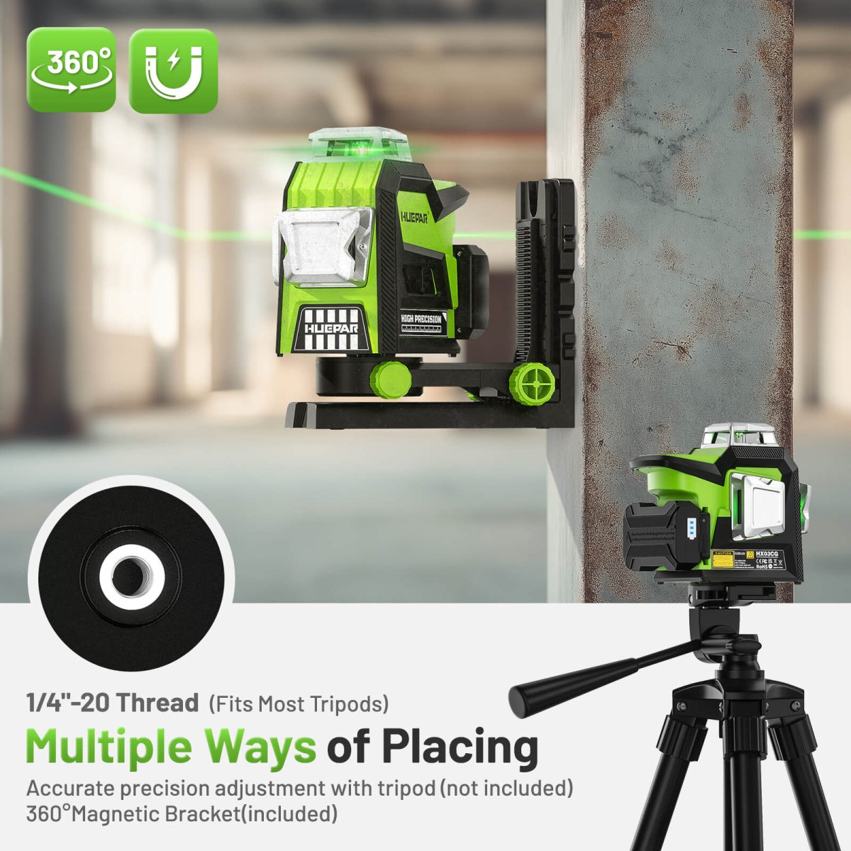 Huepar HX03CG Laserniveau - HUEPAR DE