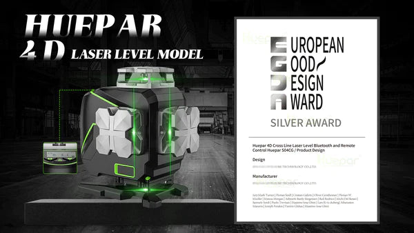 Huepar Professional 4D Laser Level S04CG gewinnt den European Good Design Award 2022 HUEPAR DE - Laserniveau