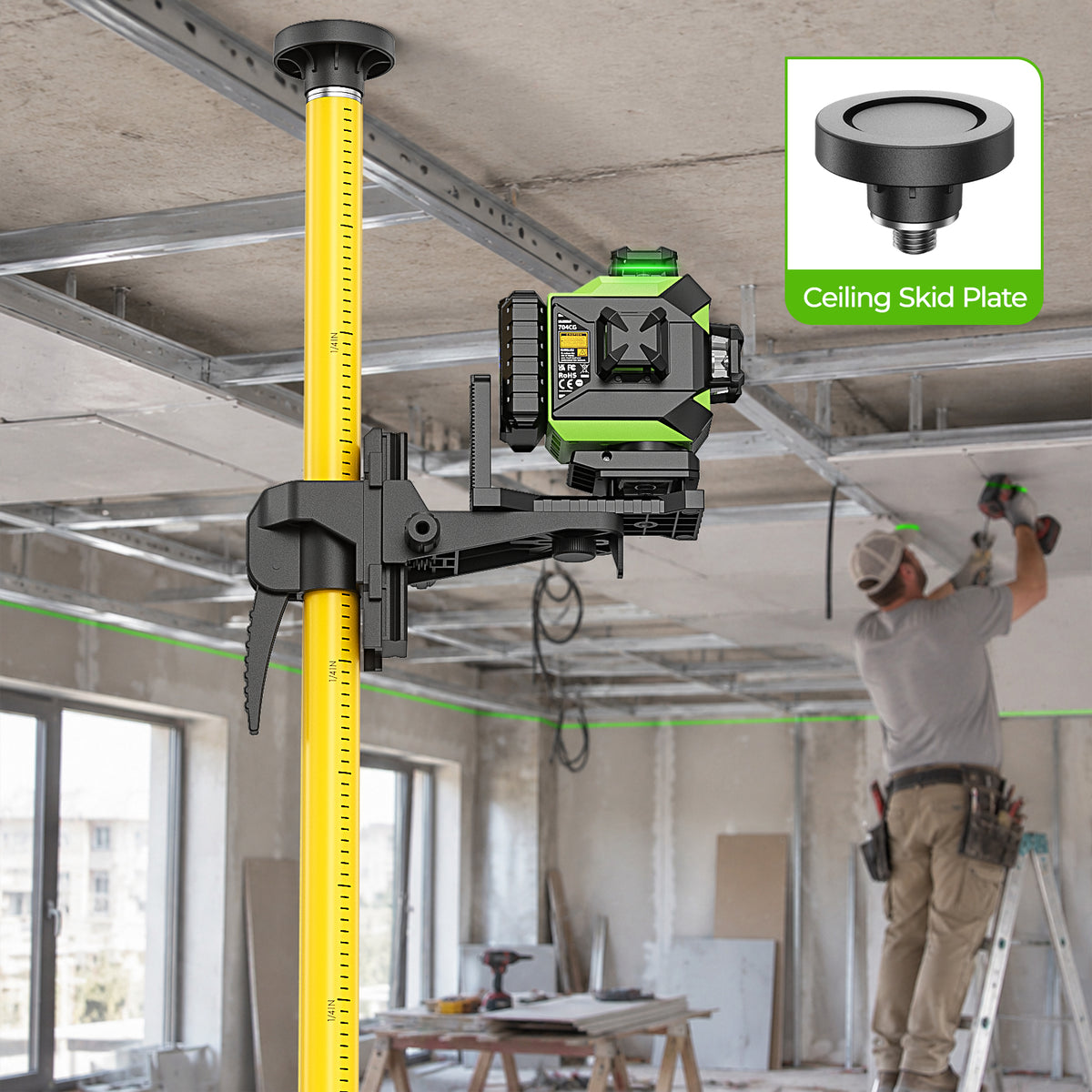 Huepar LP36 - 3,7m Laser Teleskopstange