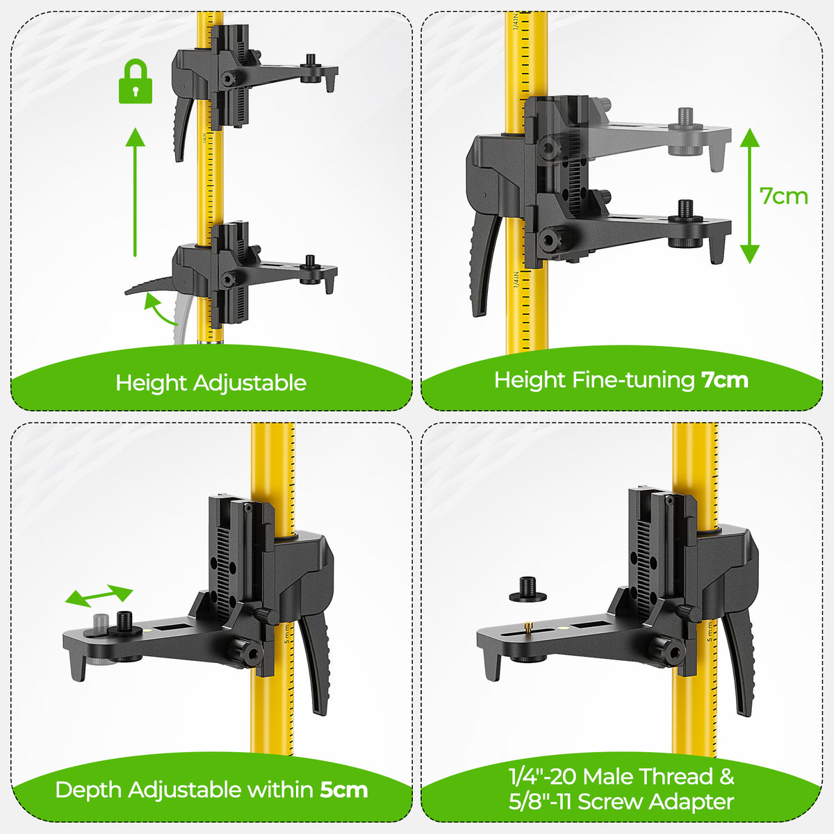 Huepar LP36 - 3,7m Laser Teleskopstange