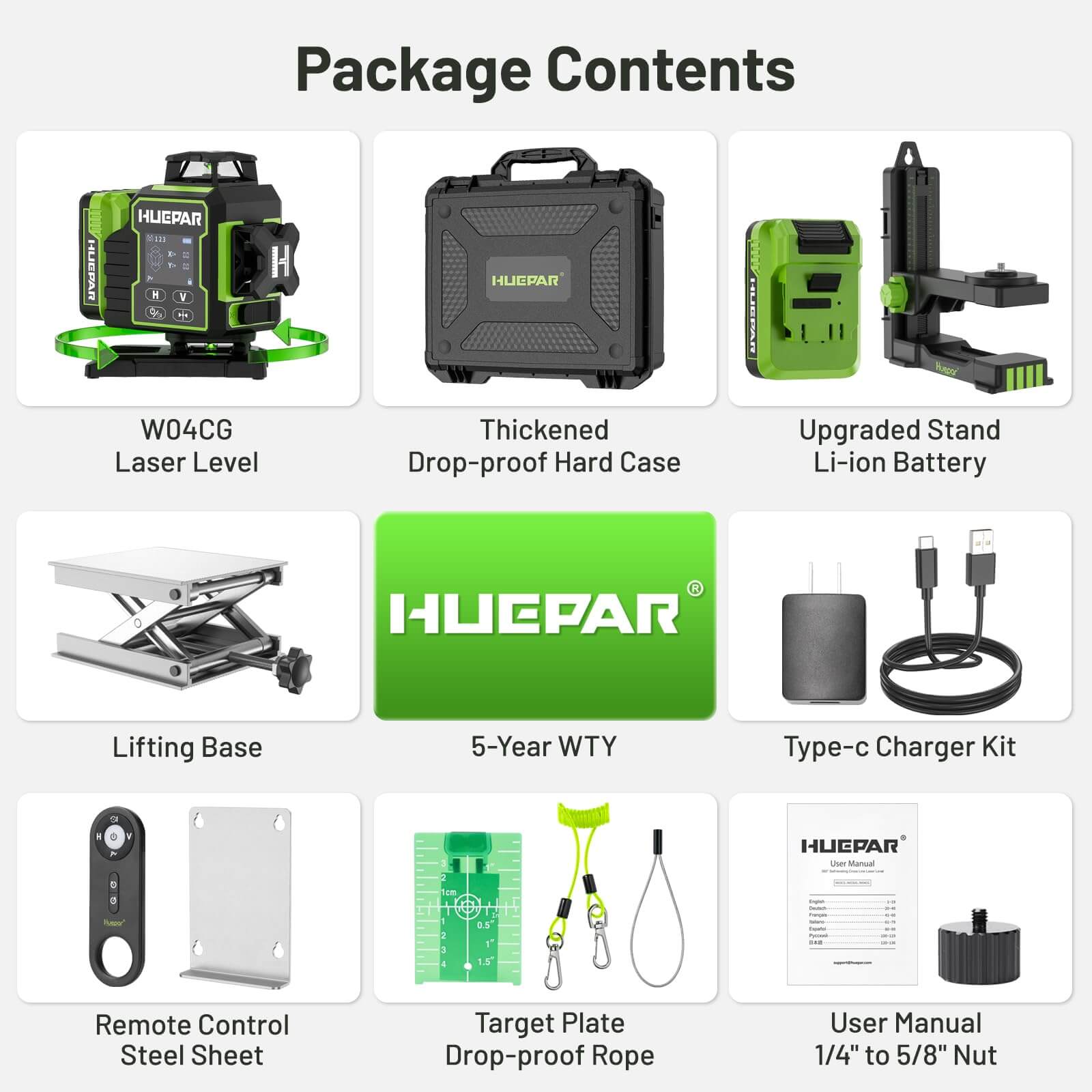 Huepar W04CG Laserniveau