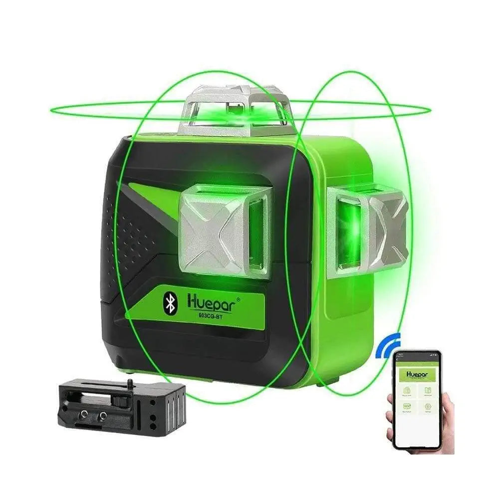 Huepar 603CG-BT – 3 x 360° grüner 3D-Laserstrahl mit Bluetooth-Konnektivität