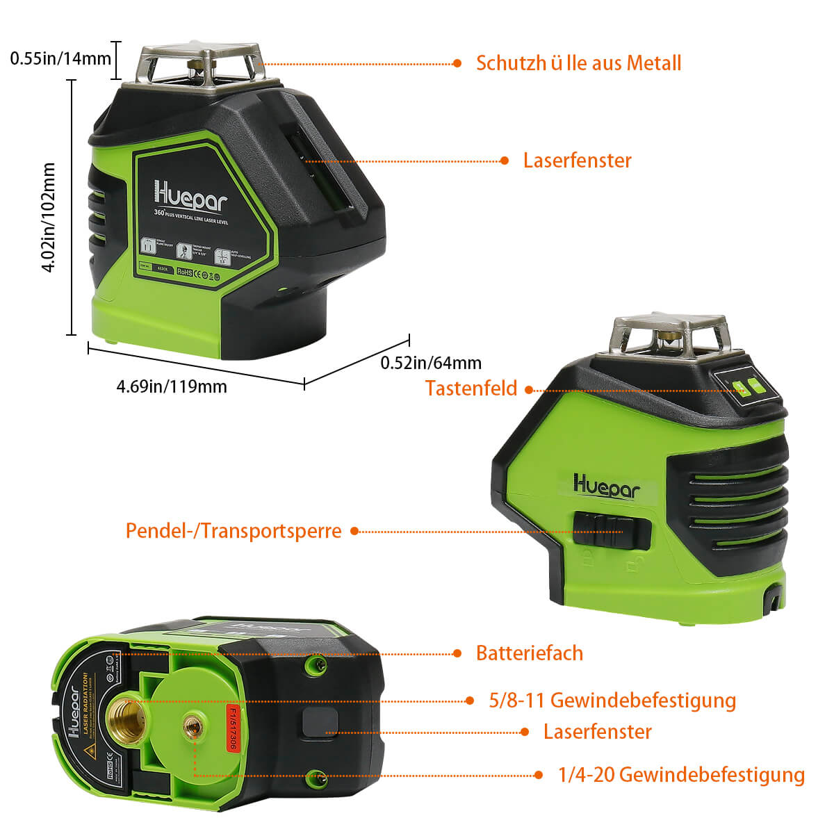 Huepar 621CG Laserniveau - HUEPAR DE