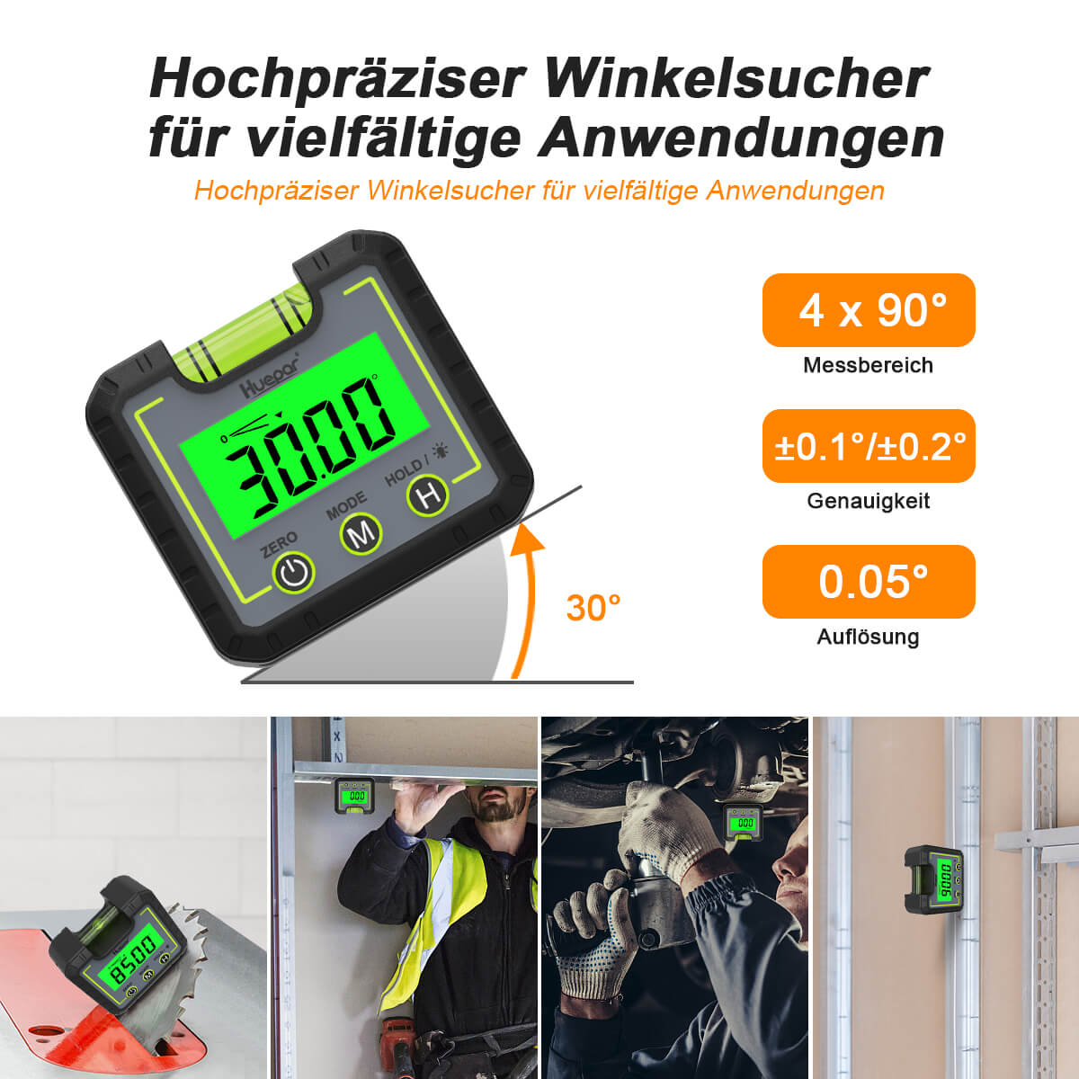 Huepar AG01 - Digitales Niveau Winkelmesser Neigungsmesser - HUEPAR DE