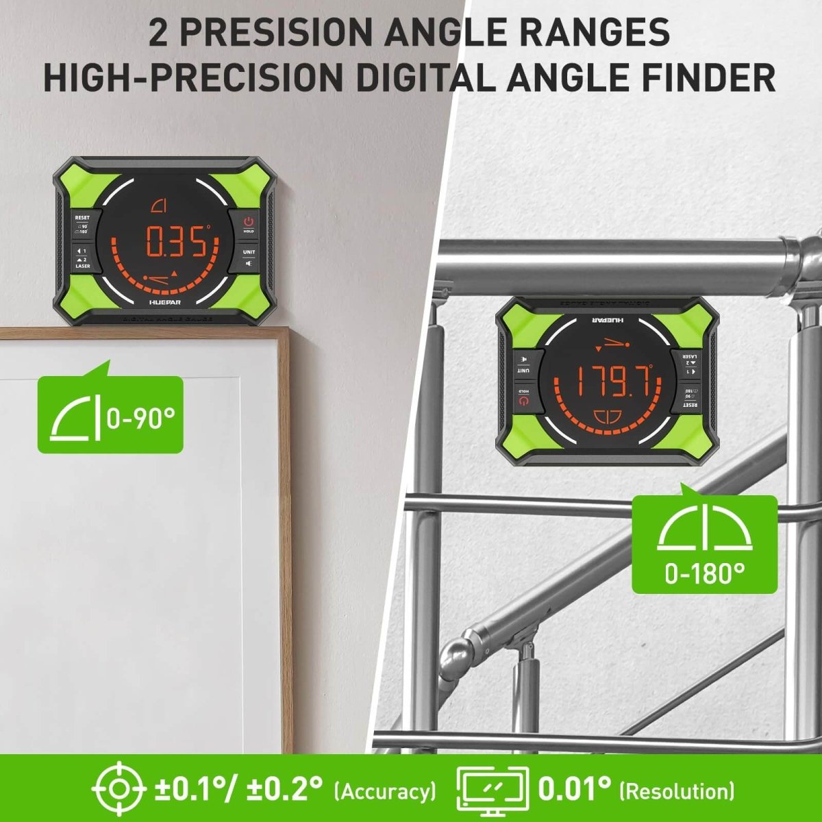 Huepar AG2L - Laser Level with Digital Angle Gauge - HUEPAR DE