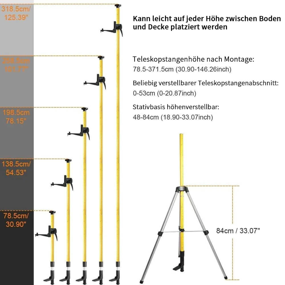 Huepar LP36 - 3,7m Laser Teleskopstange - HUEPAR DE