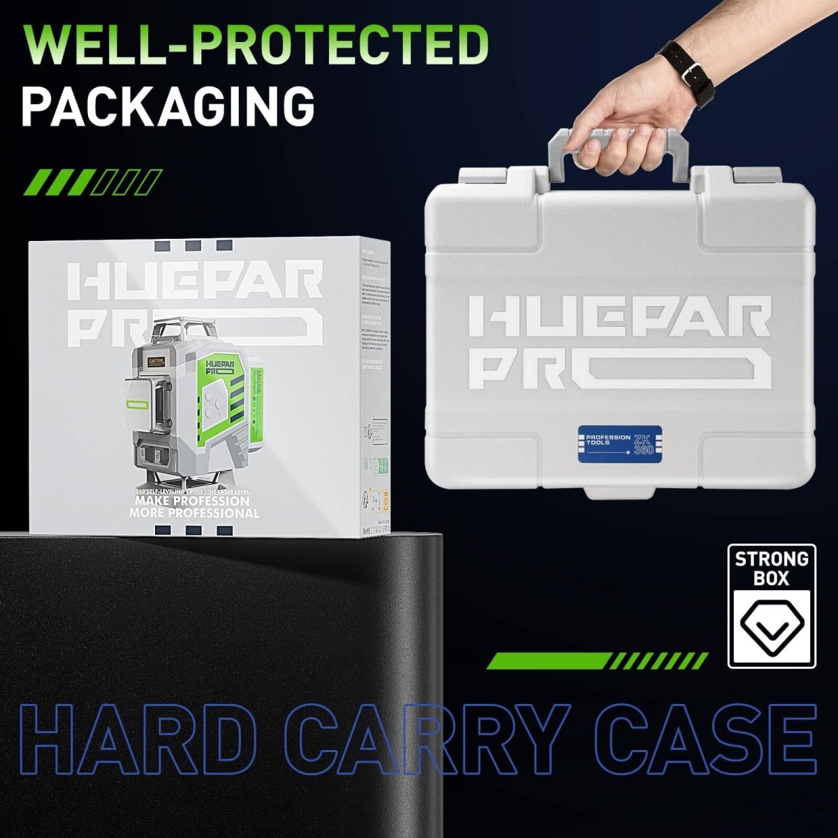 Huepar Pro ZK03CG Laserniveau - HUEPAR DE