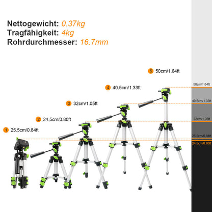 Huepar TPD05 - 50cm/19.6" Aluminium Leichtstativ mit Tragetasche - HUEPAR DE